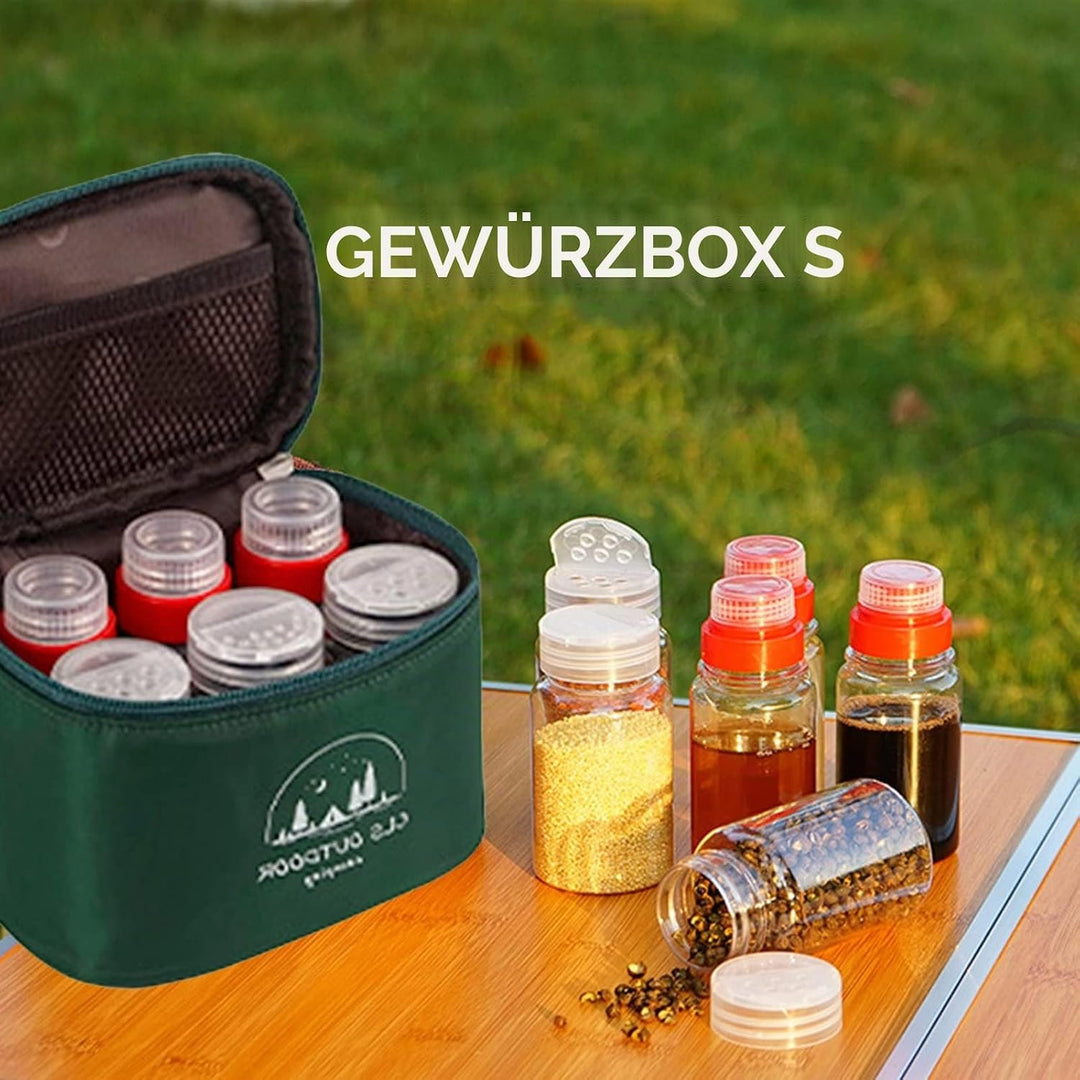 RoseFlower Gewürzbehälter Camping Set Reise Gewürzbehälter 6 Stück Lebensmittelqualität Gewürzgläser