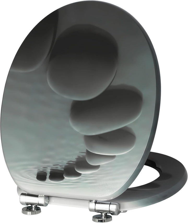 Wc Sitz Mit Absenkautomatik,Viele bunte Motive,Toilettendeckel aus Holz,Stabile QualitäT,Einfache Mo