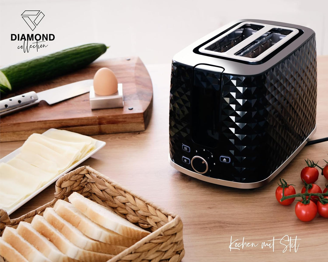 eldom TO280C tosti Toaster | 7 Röststufen | Defrost-Funktion | mit integrierten Brötchenaufsatz | Kr