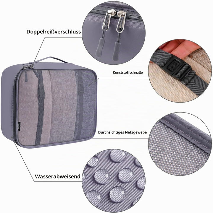 BAGAIL 10er-Set Packwürfel in verschiedenen Grössen Packorganizer für Reisezubehör Handgepäck Koffer