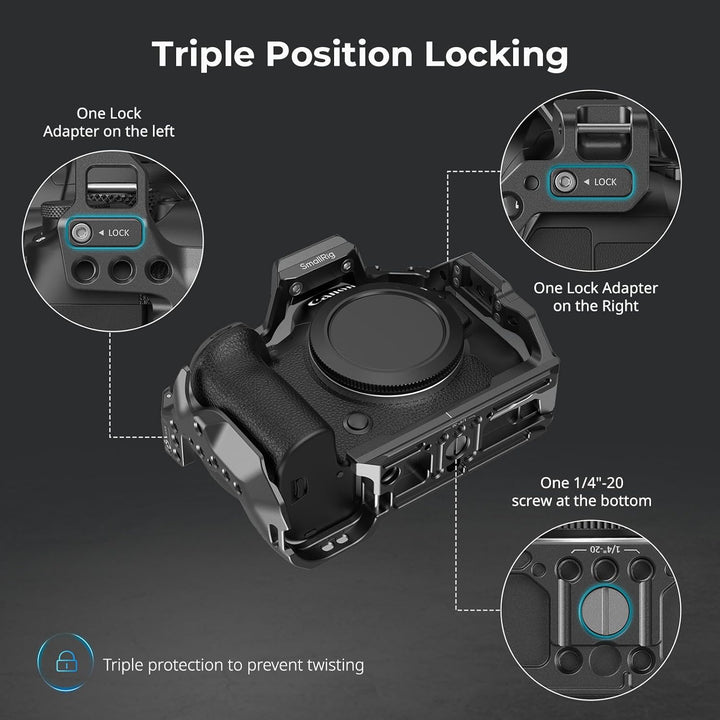 SMALLRIG R6 Mark II Kamerakäfig für Canon, Formschlüssiges Videokamera-Rig für Canon R6 Mark II, Ein