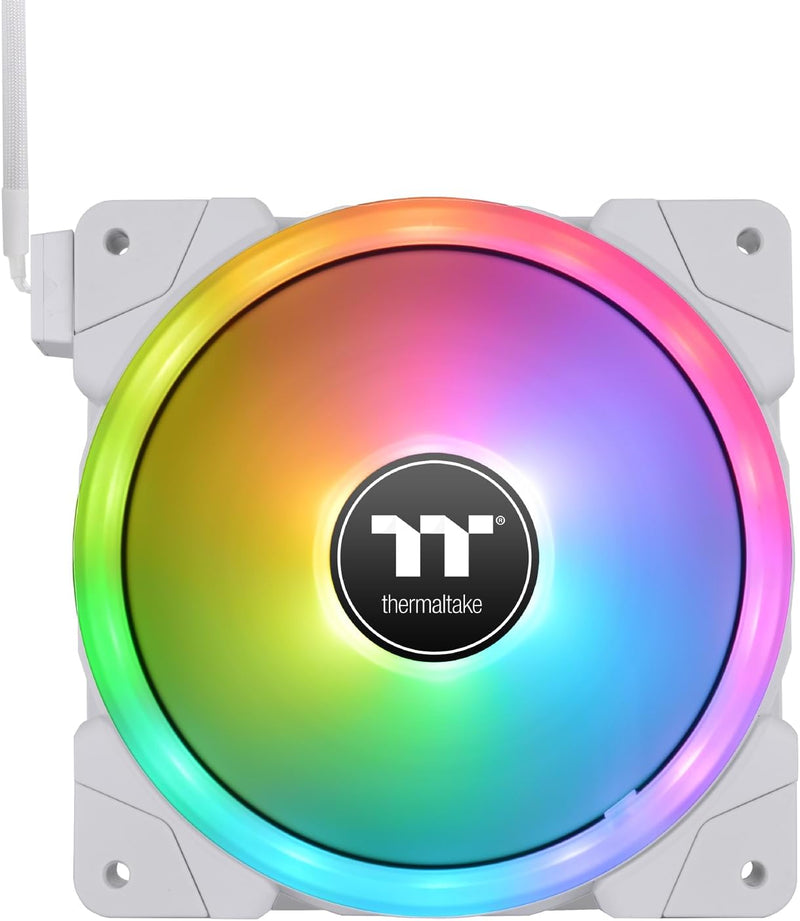 Thermaltake SWAFAN EX12 RGB White | PC Cooling Fan | TT Premium Edition | 3 Pack Daisy-Chain-Modell