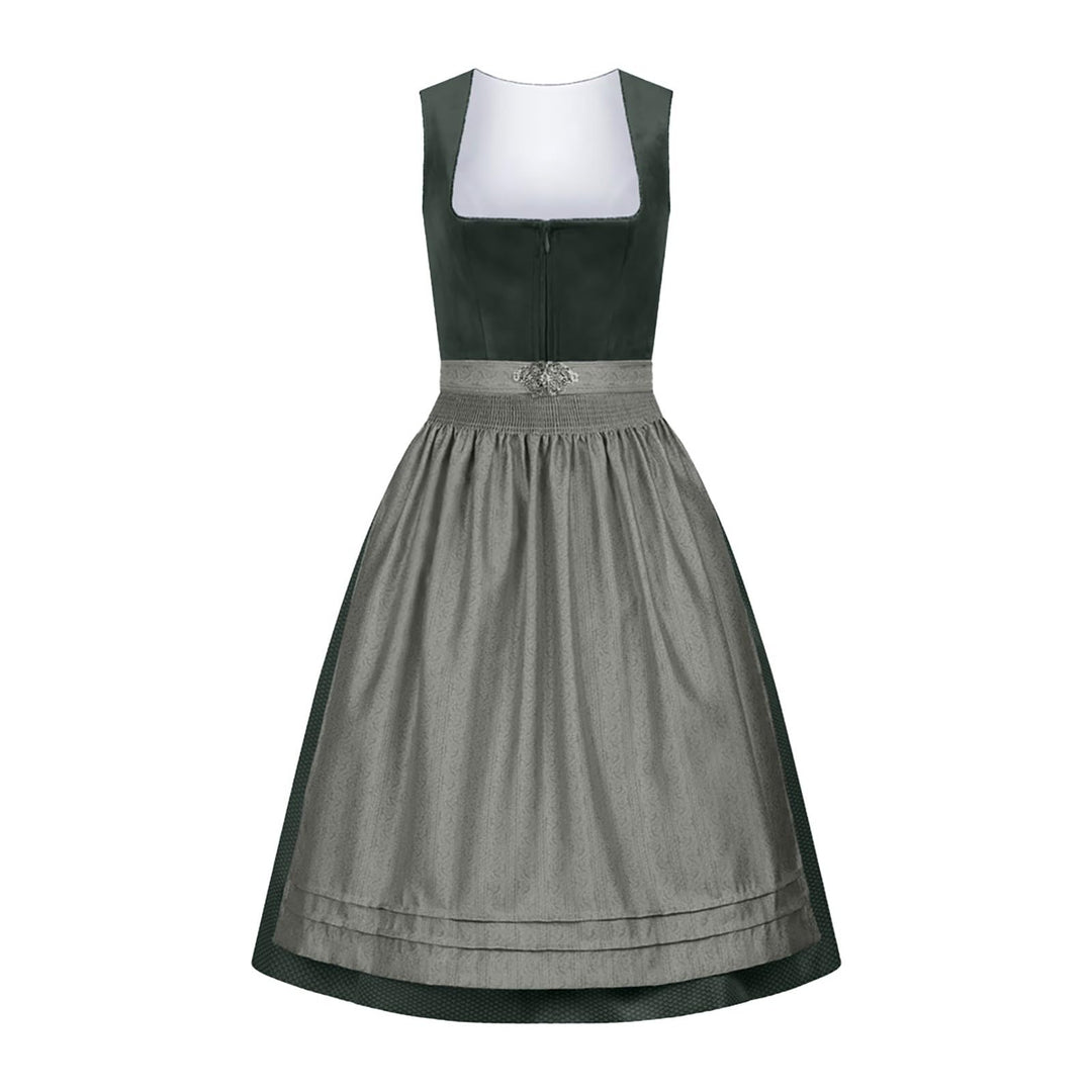 Generisch Trachtenmode Exklusives Designer Langes Dirndl Miriam inkl. Spitzen Dirndlschürze Gr. 3660