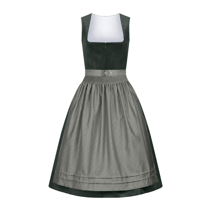 Generisch Trachtenmode Exklusives Designer Langes Dirndl Miriam inkl. Spitzen Dirndlschürze Gr. 3660