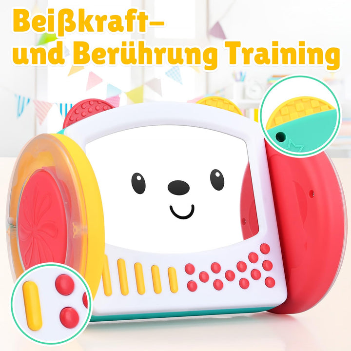 PLAY Babyspielzeug Rollender Spiegel für Baby Spielzeug ab 0 Monate, Krabbel Spielzeug und baby bauc