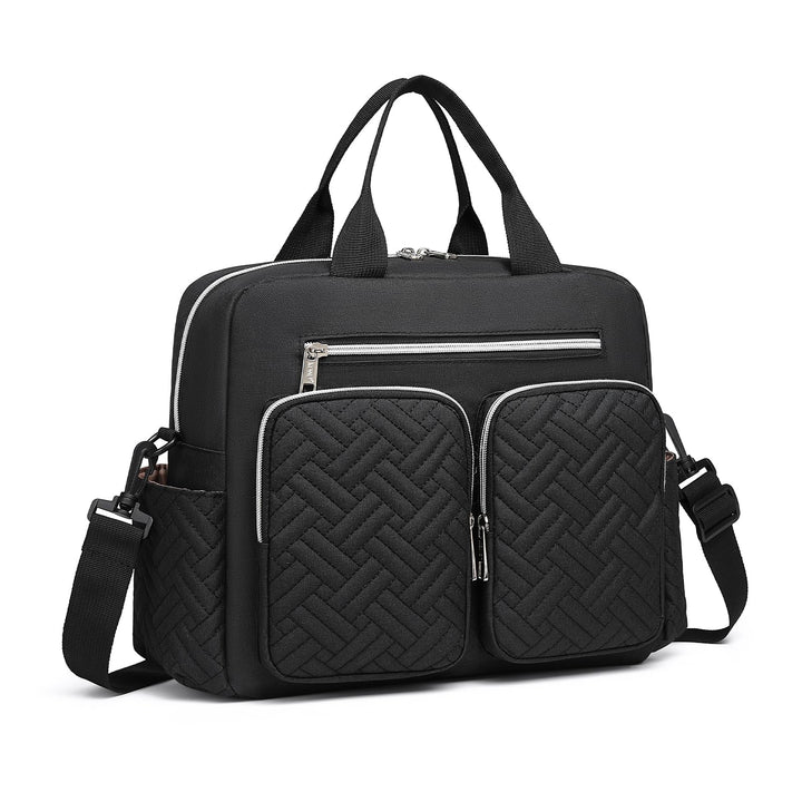 KONO Unisex Eq2248 Wickeltasche für Babys Schwarz, Schwarz