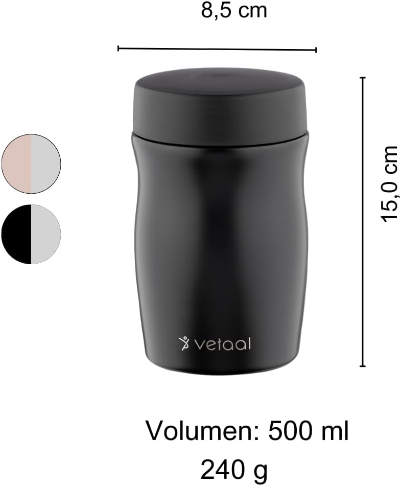 Thermo Edelstahl Food Container Fylle | doppelwandig isoliert | BPA Frei | geschmacksneutral | Speis