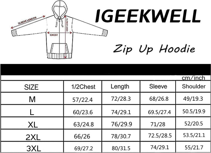 igeekwell Winterjacke Herren Hoodie Zipper Kapuzenpullover Kapuzenjacke Sweatjacke für Männer, Komfo