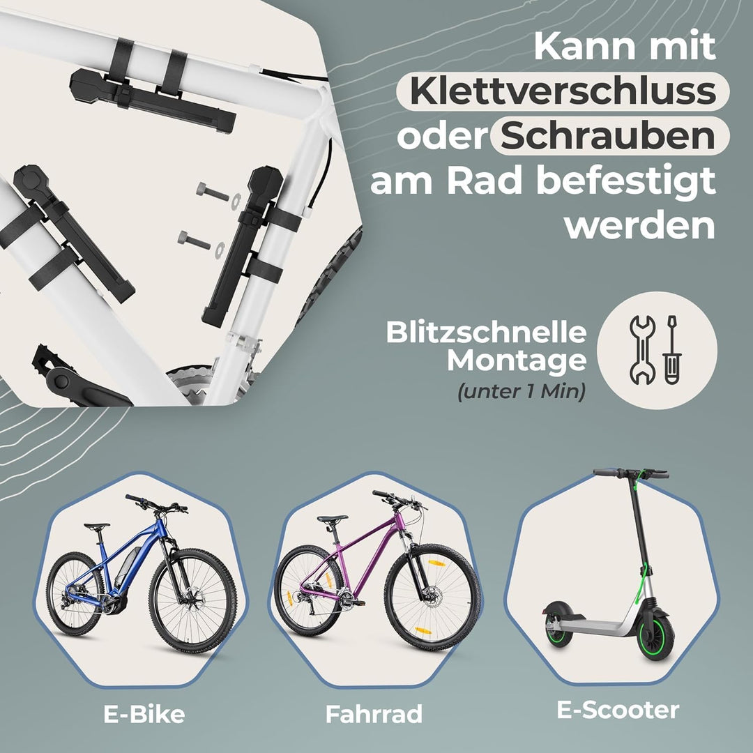 Faltschloss Fahrrad Diebstahlsicher [120cm] - Fahrradschloss hohe Sicherheit mit Halterung - Fahrrad