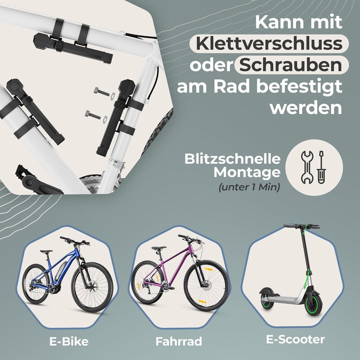 Faltschloss Fahrrad Diebstahlsicher [120cm] - Fahrradschloss hohe Sicherheit mit Halterung - Fahrrad