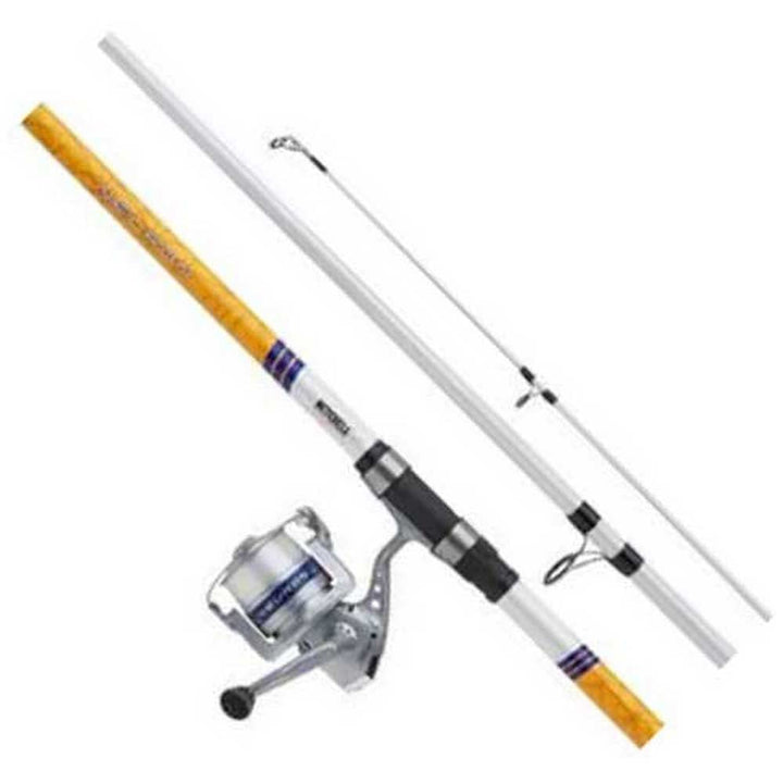Mitchell Unisex Erwachsene Neuron Rute Set mit Köder Ready to Go Angeln Combo Weiss/Silber/Orange, 3