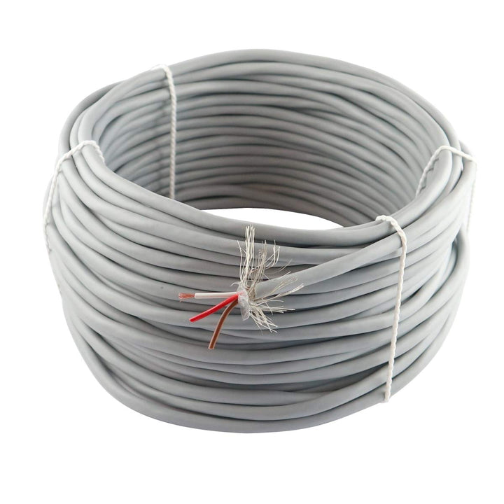 WITTKOWARE LiYCY 2x0,75mm² Elektronik-Steuerleitung mit Geflecht Abschirmung, Kupfer, grau, Kabellän