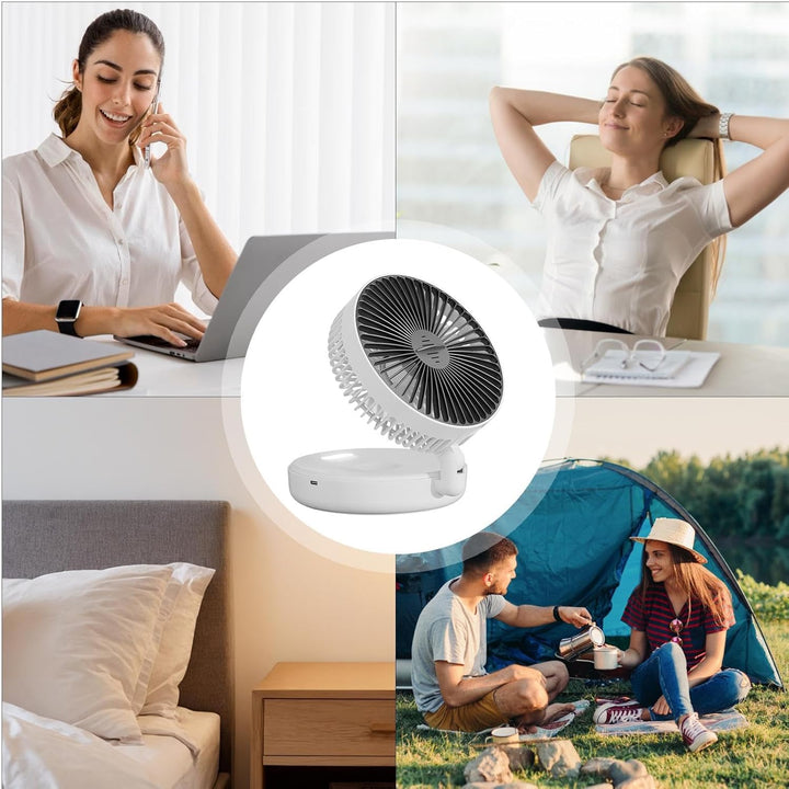 Tisch-Luftzirkulator-Ventilator, leiser Tischventilator mit Aromatherapie-Box, 5 Geschwindigkeiten,