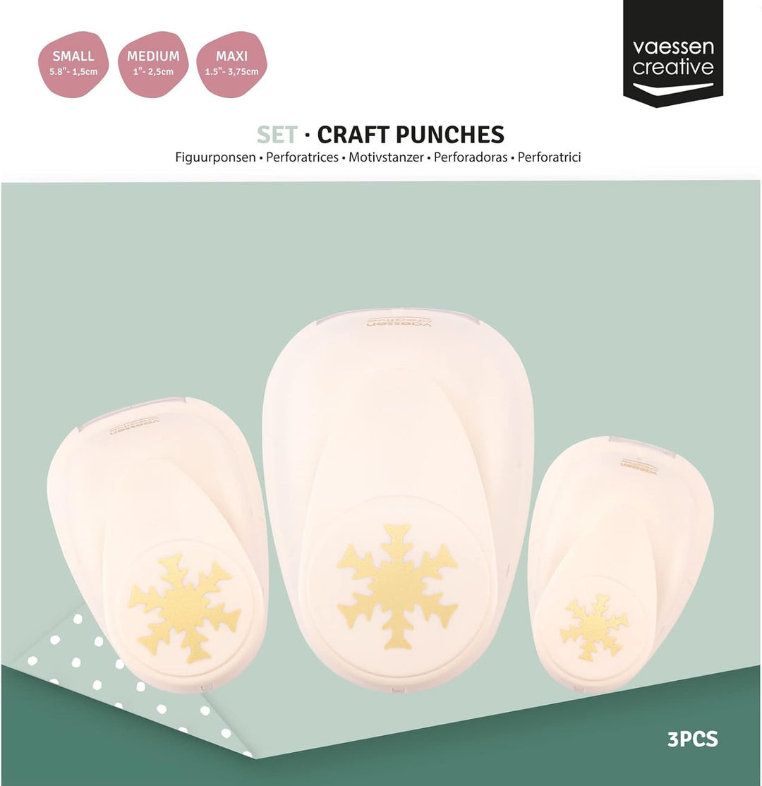 Vaessen Creative Stanzer Set - Motivstanzer - Weihnachten - 3 Stück - Tonpapier und Bastelmaterial b