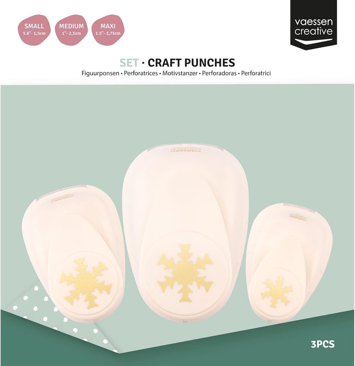Vaessen Creative Stanzer Set - Motivstanzer - Weihnachten - 3 Stück - Tonpapier und Bastelmaterial b