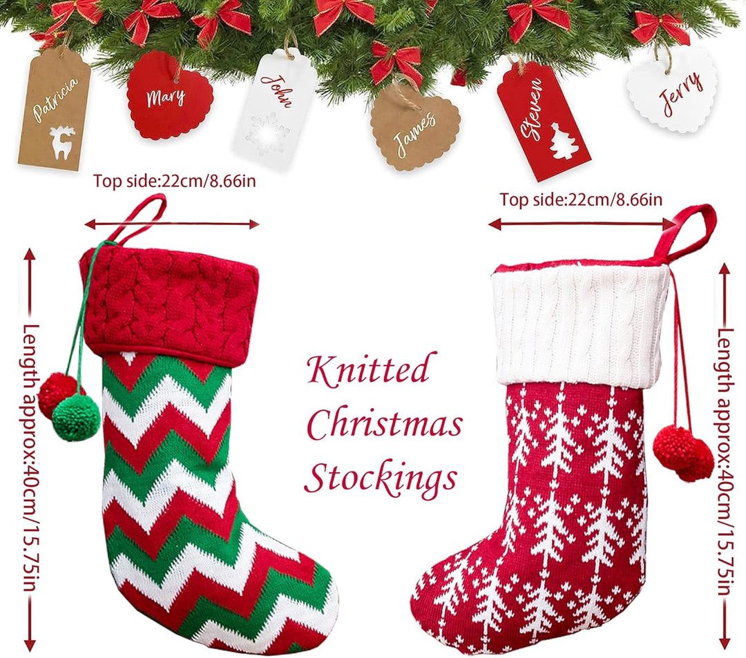Weihnachtsstrumpf 3er Set,Weihnachtsdeko Grosse,Weihnachtsstrümpfe Personalisierte zum Befüllen und