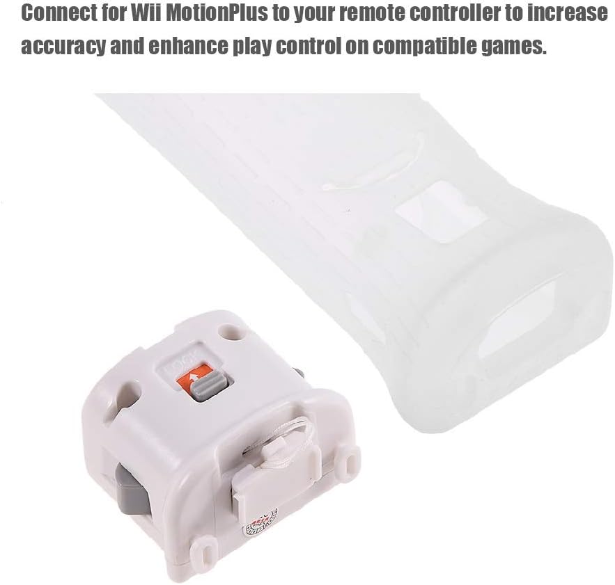 Zerone Motion Plus Adapter mit Silikonhülle für Wii Remote Motion Plus Sensor Controller, Zubehör fü
