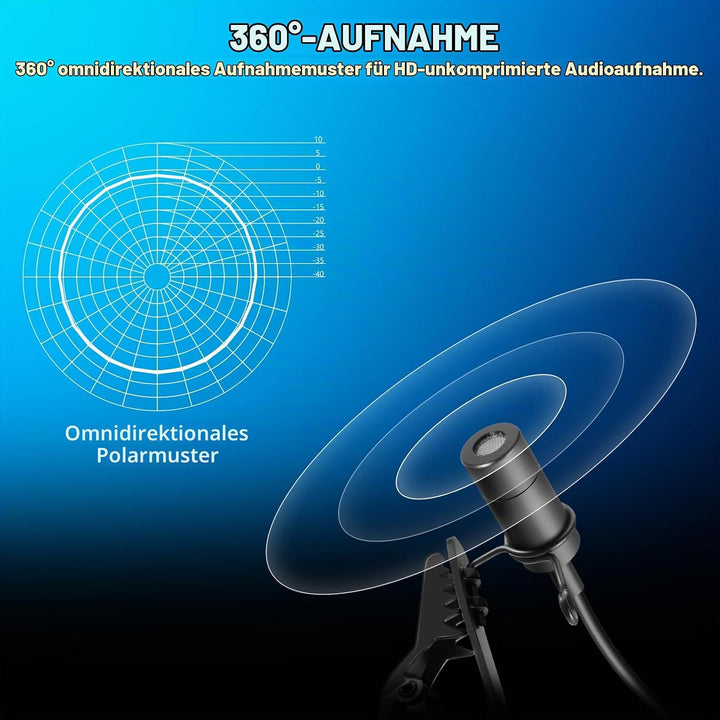 NEEWER Mini USB C Lavalier Mikrofon 2er Pack Kompatibel mit iPhone 16 15 Pro Max Android Handy Table