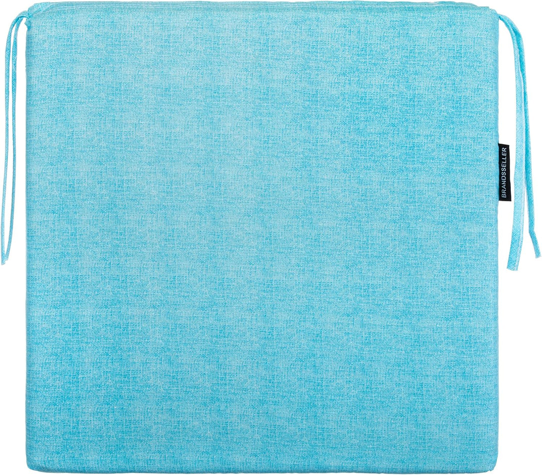 Brandsseller Sitzkissen ca. 40x40 cm mit Klettverschluss Stuhlauflage Sitzauflage 4 Kordelbändern fü