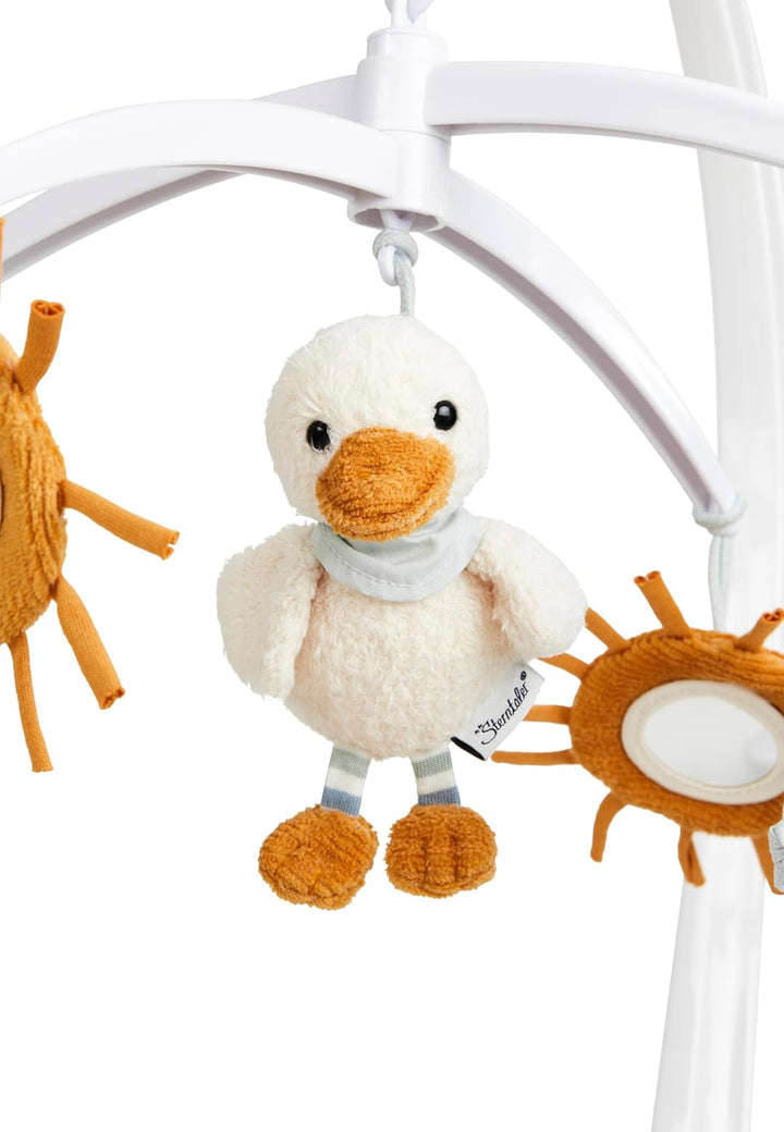 Baby Mobile Ente Edda Lou, Musikmobile für Jungen und Mädchen mit der Melodie Brahms Wiegenlied und