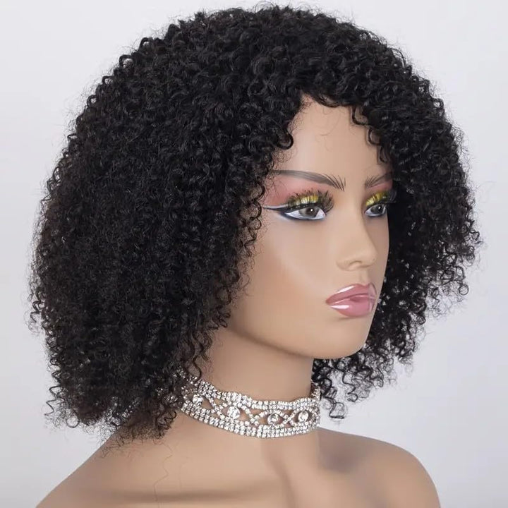 Echthaar Perücke Human Hair None Lace Front Wig Afro Kinky Curly Natural Hair Echthaarperücken Für S