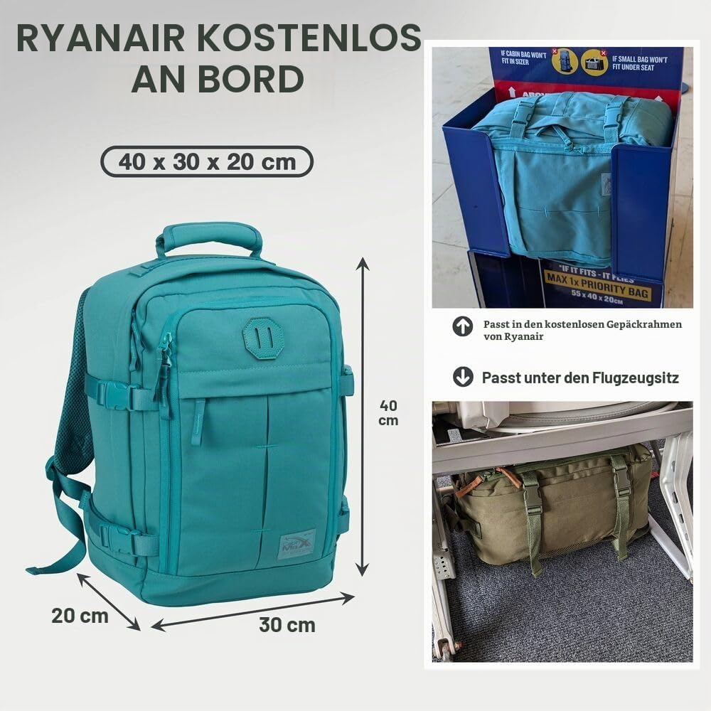 Cabin Max Metz 24L Handgepäck 40x30x20, Cabin Bag, Rucksack, Carry On, Fliegt Frei mit Ryanair, Wizz