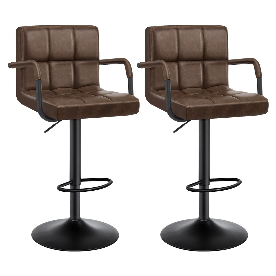 WOLTU Barhocker 2er Set Barstuhl Tresenhocker Bistrohocker Designer Hocker mit Rückenlehne, Kunstled