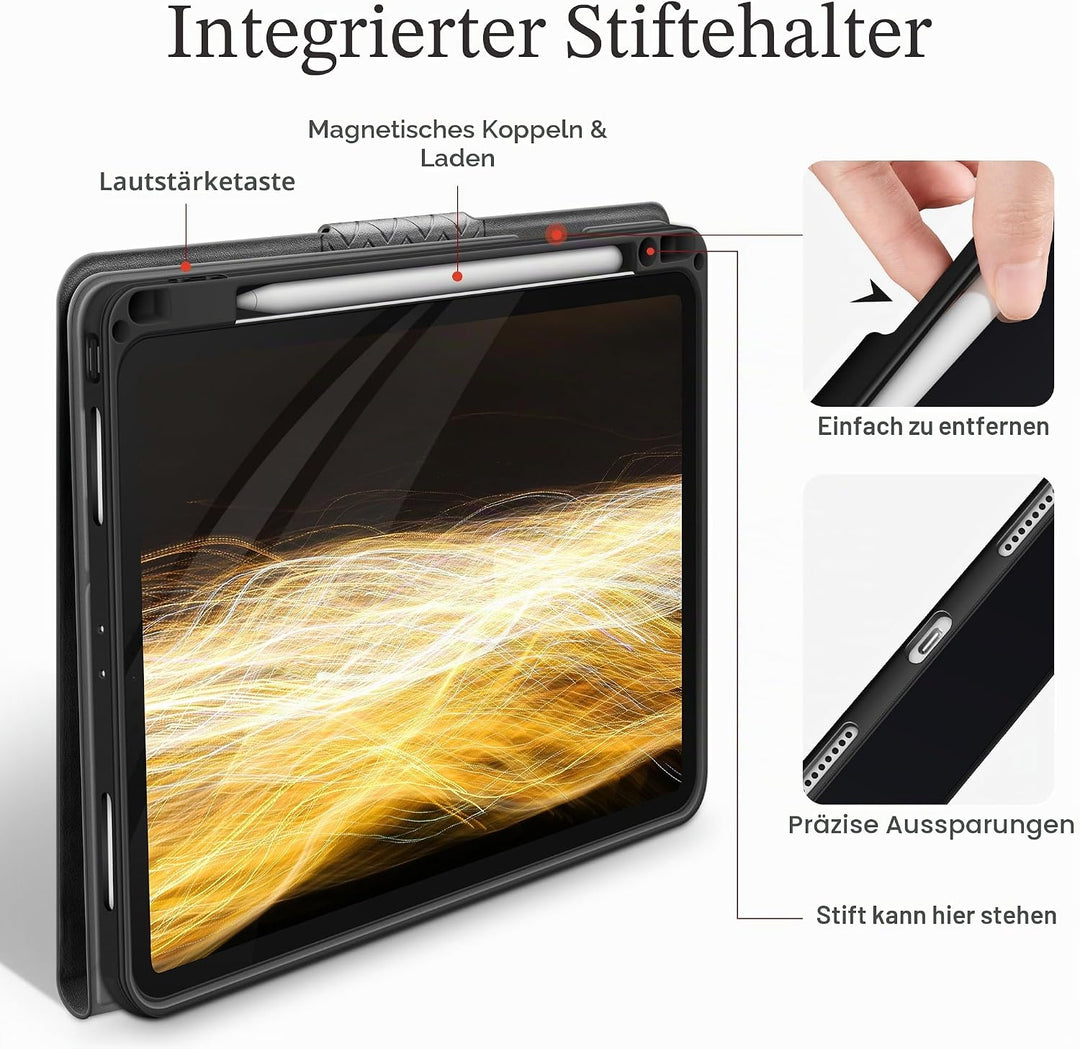 AUAUA Hülle für iPad Pro 11 2022 (4. Generation)/2021(3. Gen)/2020(2. Gen)/2018 mit Apple Stifthalte