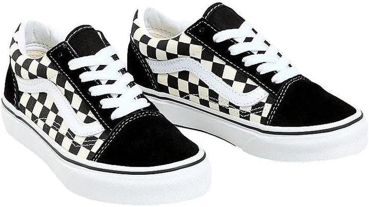 Vans Classic, Unisex - Kinder Sportschuhe - Skateboarding Old Skool 18 EU Primary Check Black White,