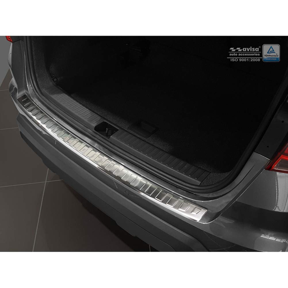 Avisa Edelstahl Heckstossstangenschutz kompatibel mit Seat Arona 2017-2021 & Facelift 2021- 'Ribs'