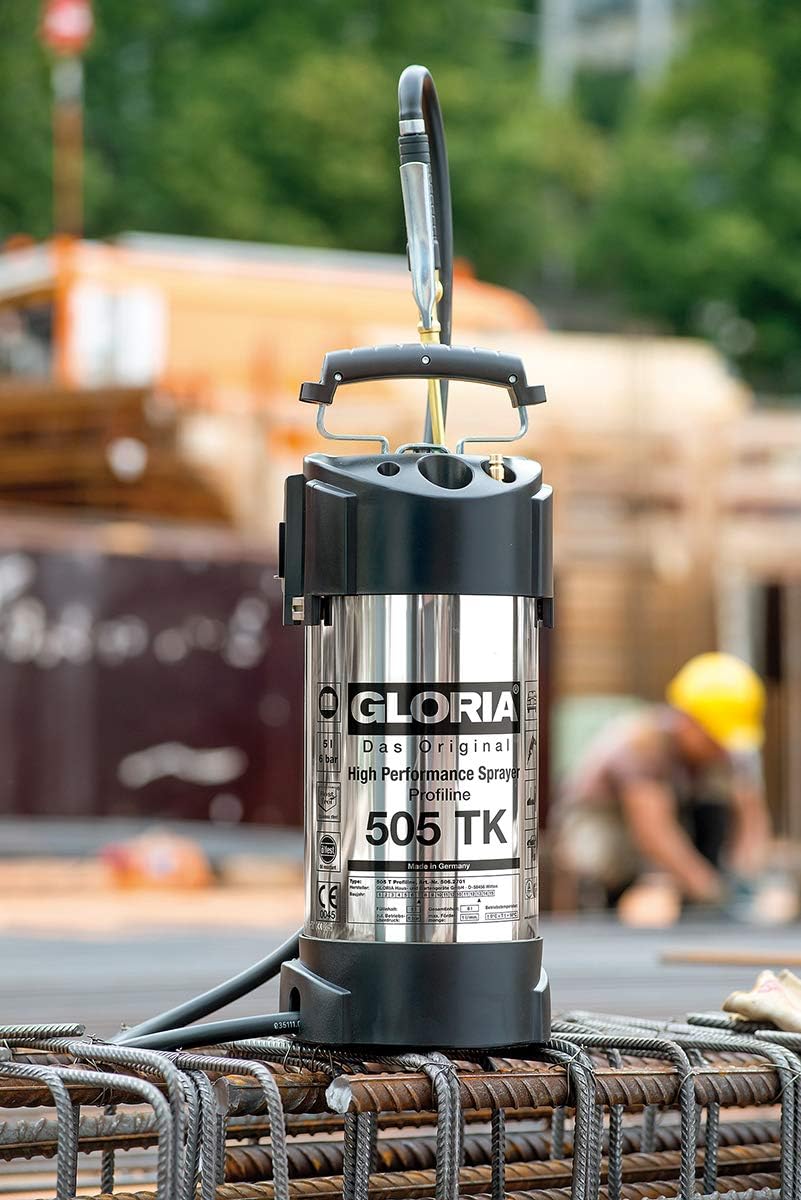 GLORIA Hochleistungssprühgerät 505 TK Profiline | 5 L Füllinhalt | Profi-Drucksprüher aus rostfreiem
