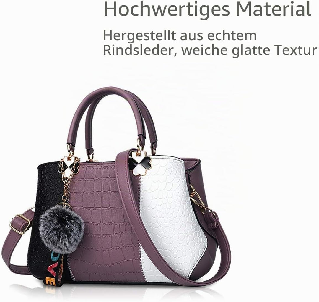 NICOLE &amp; DORIS Damen Handtasche Umhängetasche Henkeltasche Kuriertasche Elegant Damen Handtaschen mi