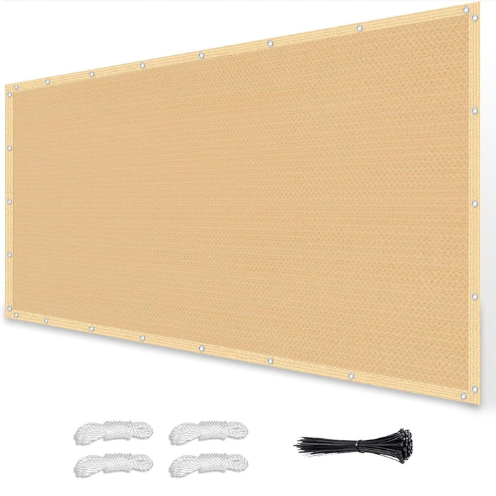 Sonnensegel Wasserdicht Rechteckig, HDPE Gewebe [Nach Mass] 95% UV-Schut, Sonnenschutz Balkon Terras