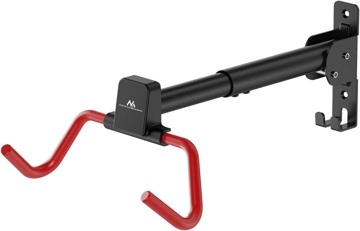 Maclean Wand-Fahrradhalter | aus Stahl, verstellbar | Tragkraft bis zu 30 kg (4 Stück) | Verstellbar