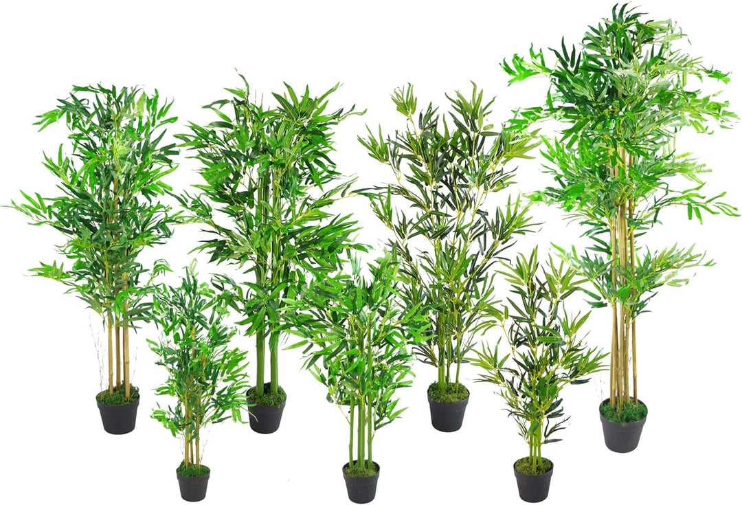 Leaf Bamboo Design UK Künstliche Bambuspflanzen/Bäume, Naturbraun Naturbraun 150 cm, Naturbraun 150