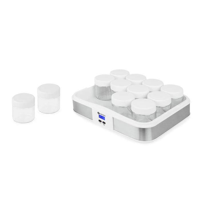 Klarstein Gaia Joghurtmaker elektrischer Joghurtzubereiter mit 12x 210ml Gläser (Timer, gesteuerte T