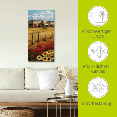 ARTland Leinwandbilder Wandbild Bild auf Leinwand 30 x 60 cm Landschaften Europa Italien Malerei Ock