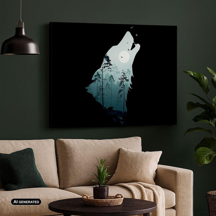 Bilder auf Leinwand Berge Höhle Park Leinwandbild mit Rahmen 70x50cm Wandbilder Dekoration Wohnzimme