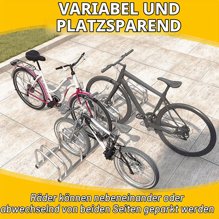 Fahrradständer für 2 Fahrräder Fahrradhalter Aufstellständer Boden und Wand Montage 37cm Radabstand
