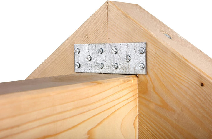 Alberts 863098 Lochplatte | sendzimirverzinkt | 115 x 40 mm | 50er Set 120 x 40 mm / 50 Stk., 120 x