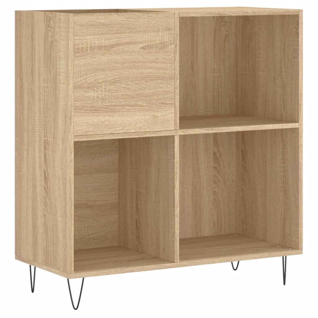 vidaXL Plattenschrank, Schallplattenschrank mit viel Stauraum, Plattenspieler Schrank für Wohnzimmer