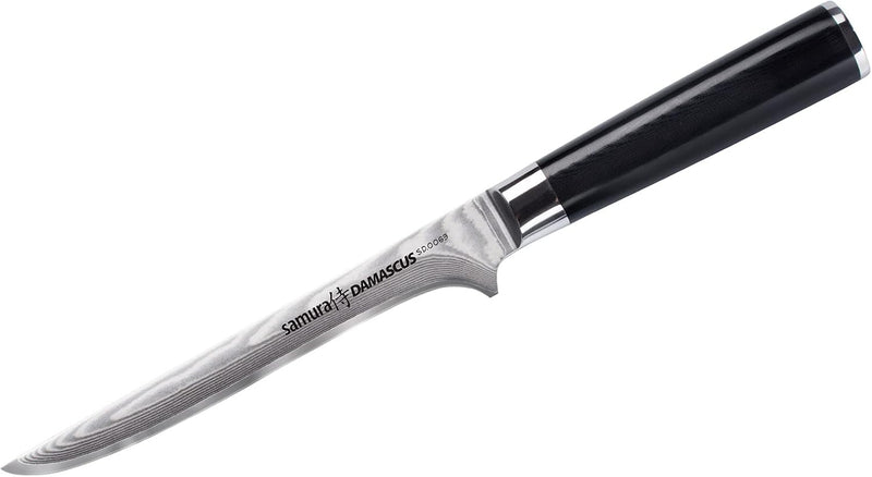 Samura DAMASCUS Ausbeinmesser 6.5"/165 mm. 67 Lagen. Griffmaterial: G-10 + Innovative Verpackung mit