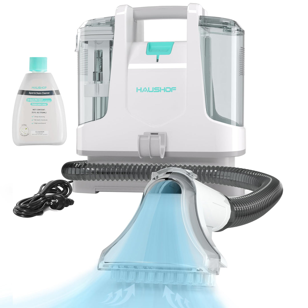 HAUSHOF Waschsauger Teppichreiniger, StainZapper Fleckenreiniger für Teppich mit Reinigungsmittel, S