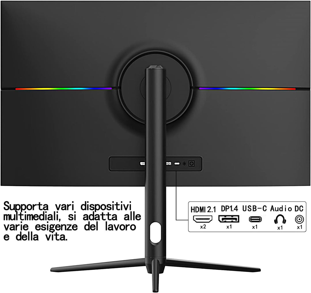 LC-POWER 27 Zoll 4K Ultra HD 144Hz Gaming Monitor, 3840 x 2160, IPS Panel, HDR 400, Adaptive Sync, s