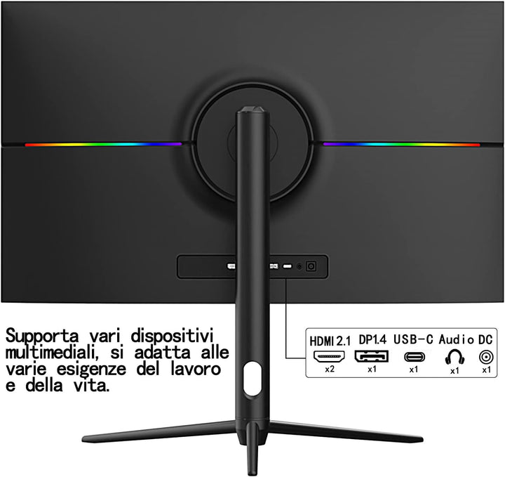 LC-POWER 27 Zoll 4K Ultra HD 144Hz Gaming Monitor, 3840 x 2160, IPS Panel, HDR 400, Adaptive Sync, s