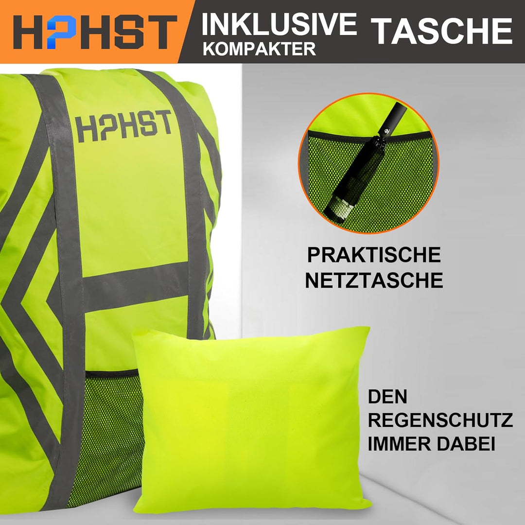 Regenschutz für Rucksäcke Schulranzen(21-45L), Wasserdichter Rucksack Regenhülle Regencape mit Refle