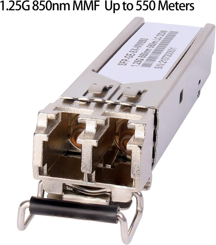 2 Stück 1,25G 850nm Multimode SFP LC Transceiver Glasfasermodul 550 Meter 1000Base-SX LC MMF für Cis