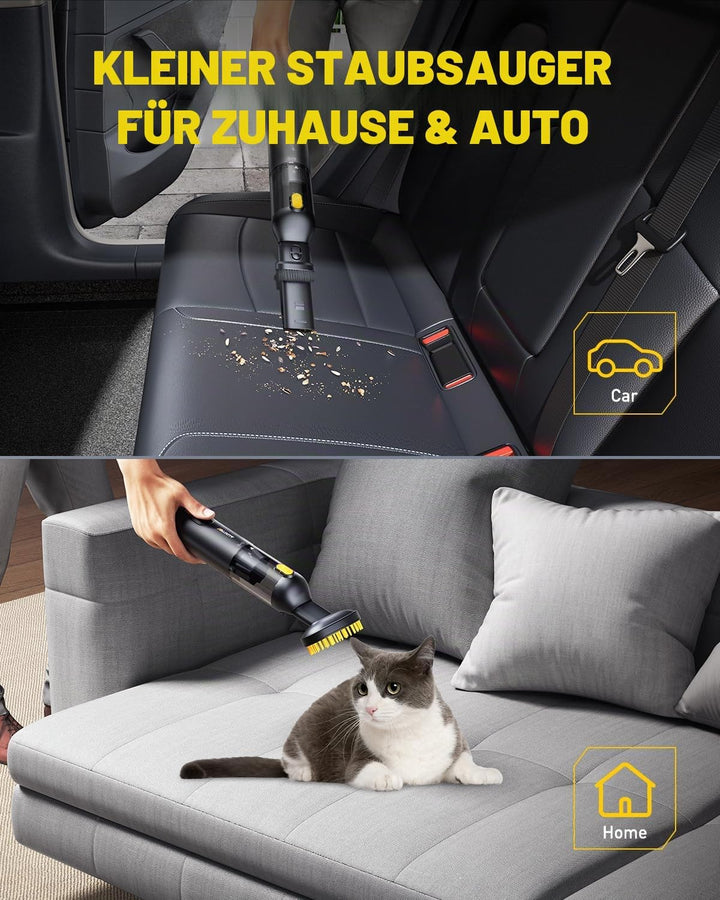 AUXITO Akku-Handstaubsauger, Auto-Staubsauger-Stark 14000Pa, 4 IN 1 Autostaubsauger Handstaubsauger