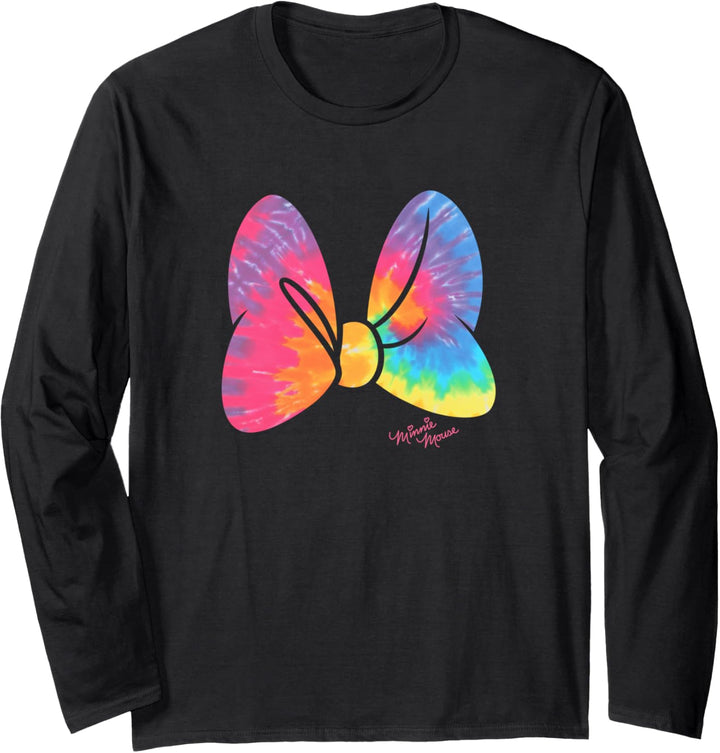 Disney Minnie Mouse Large Tie Dye Bow Langarmshirt