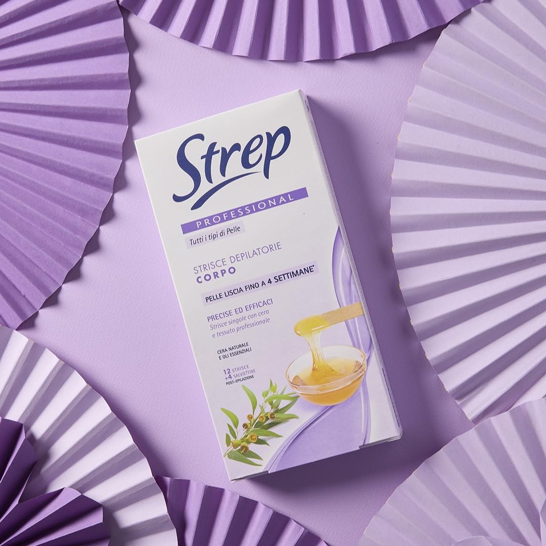 Enthaarungsmittel strisce depilatorie professionali corpo 12 strisce